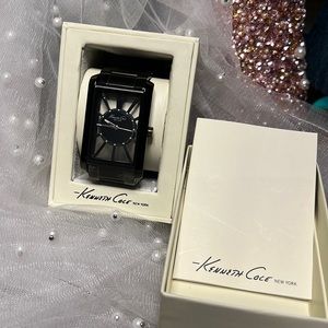Kenneth Cole stainless steel transparen black men's  watch #KC3995